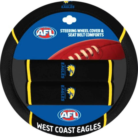 AFL Steering Wheel Cover/Seat Belt Cover Set - West Coast