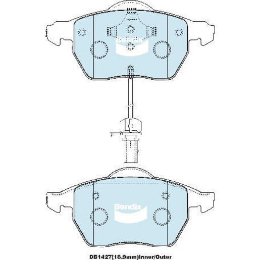 Bendix Brake Pad Set - General Ct DB1427CT