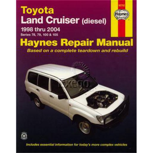 Haynes Repair Manual Suits Toyota Land Cruiser 98-07 92752