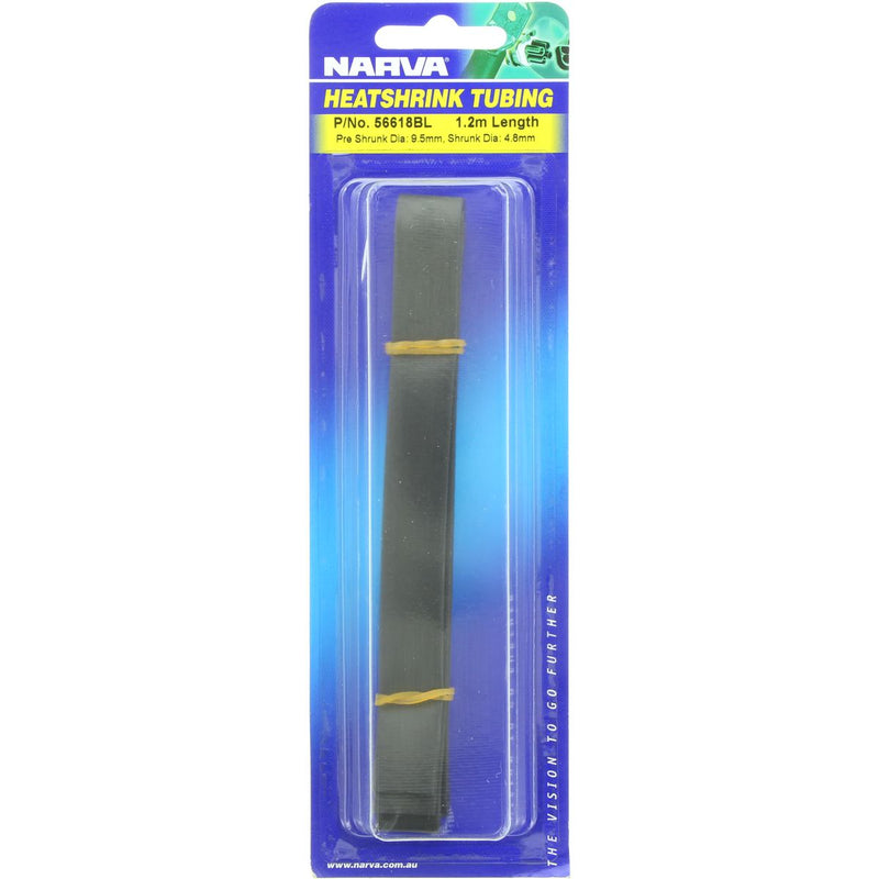 Narva Heatshrink 9.5mm X 1.2m Black 56618BL
