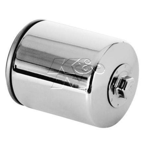 K&N Motorcycle Oil Filter Fits Harley (Short) Chrome -