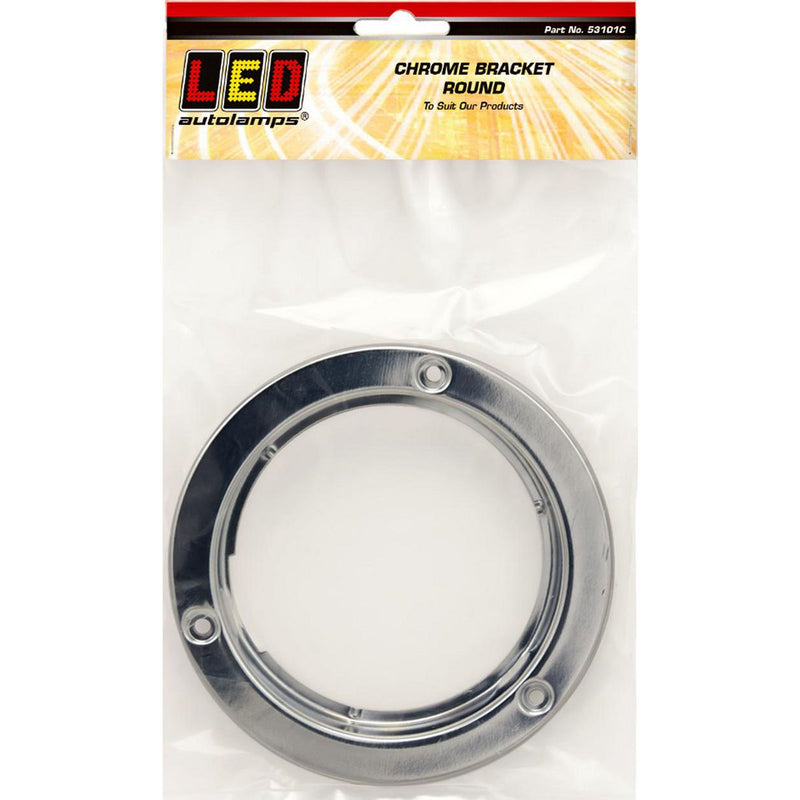 LED Autolamps Steel Flange Chrome Plated (Suits Rounds