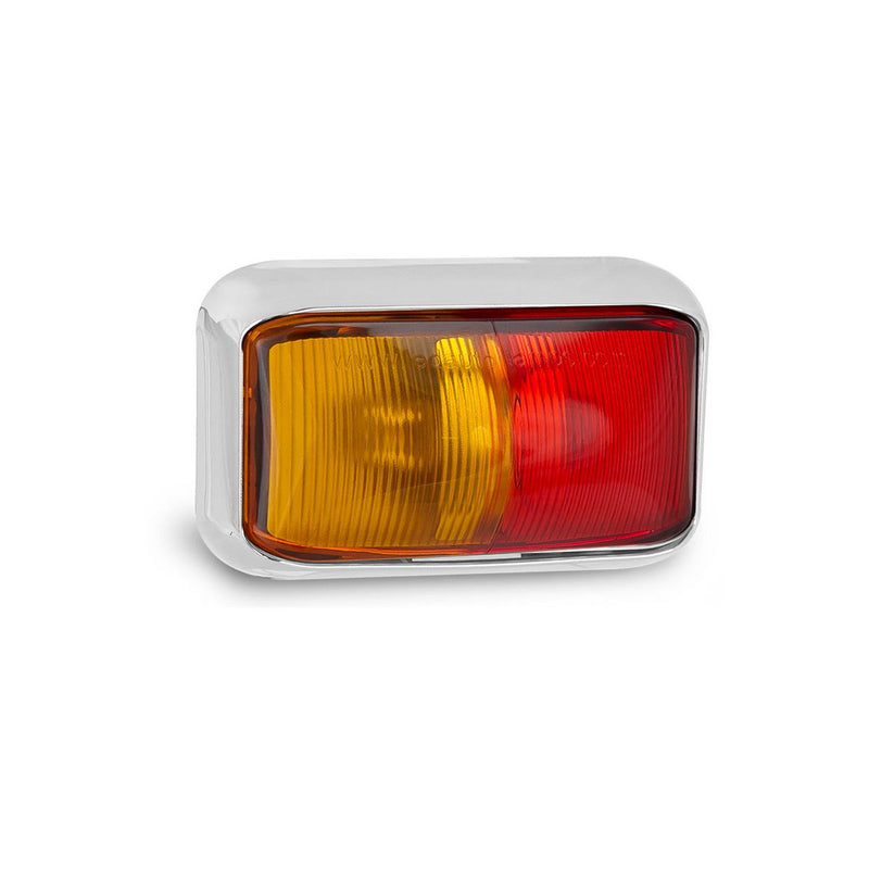 LED Autolamps Chrome Series Side Marker Red/Amber