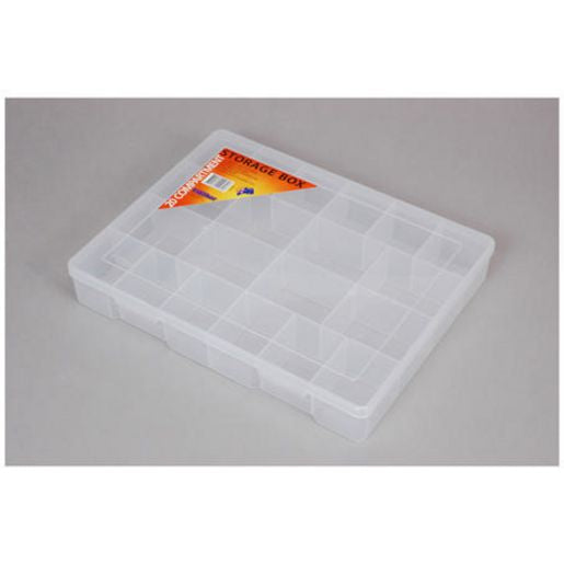 Fischer 20 Compartment Storage Box Extra Large Clear