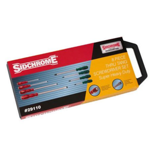 Sidchrome Thru Tang Screwdriver Set 8Pc SCMT29110