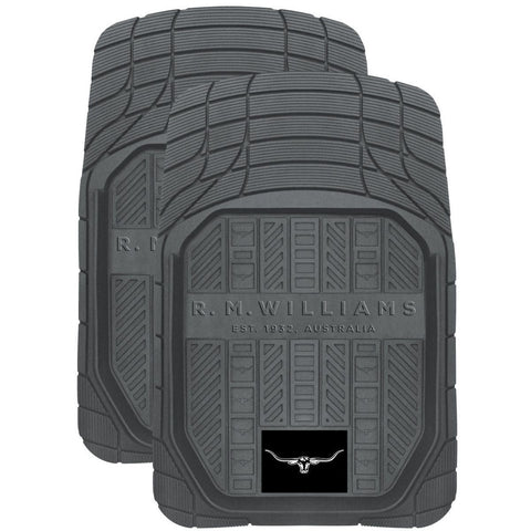 R.M. Williams Rubber Floor Mat Set Front Pair Grey