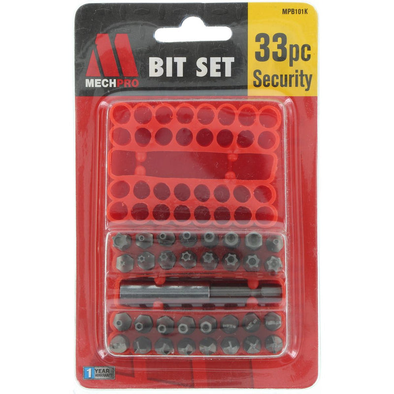 Mechpro Tamperproof Security Bit Set 33Pc MPB101K