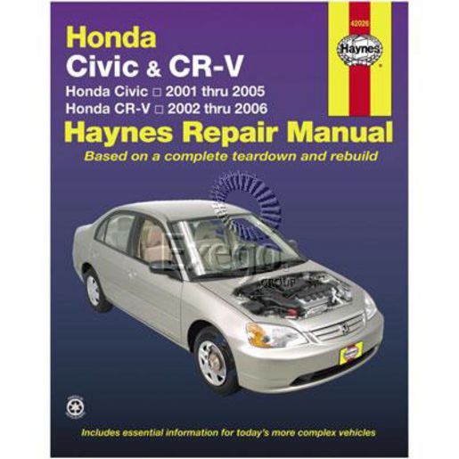 Haynes Owner's Workshop Manual - Honda Civic 2001-2004