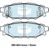 Bendix Ultimate Brake Pad Set Rear DB1803 ULT