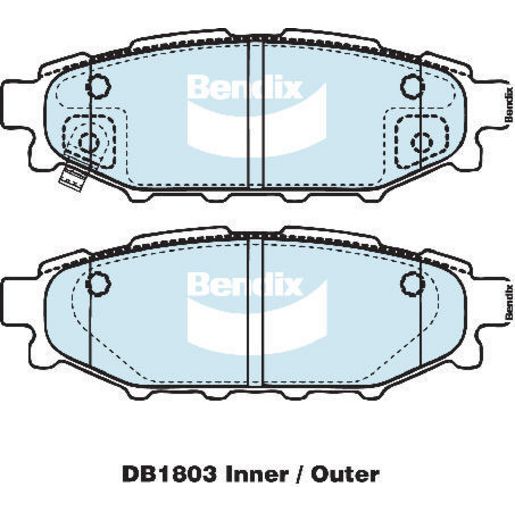 Bendix Ultimate Brake Pad Set Rear DB1803 ULT