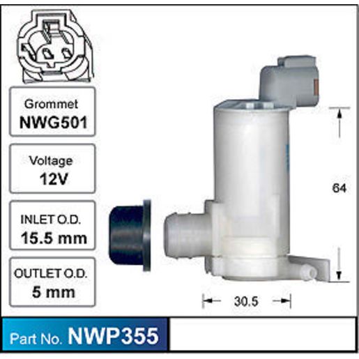 Nice Windscreen Washer Pump NWP355