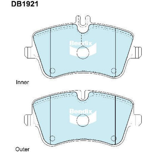 Bendix Brake Pad Set - General Ct DB1921GCT
