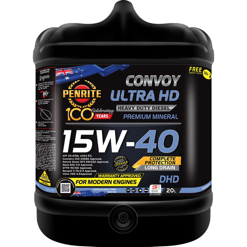 Penrite Diesel HD SAE 15W-40 Cj-4-Sm Engine Oil 20L