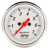 Autometer Arctic White 2-1/16in Tachometer 7000rpm AU1397