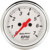 Autometer Arctic White 2-1/16in Tachometer 7000rpm AU1397