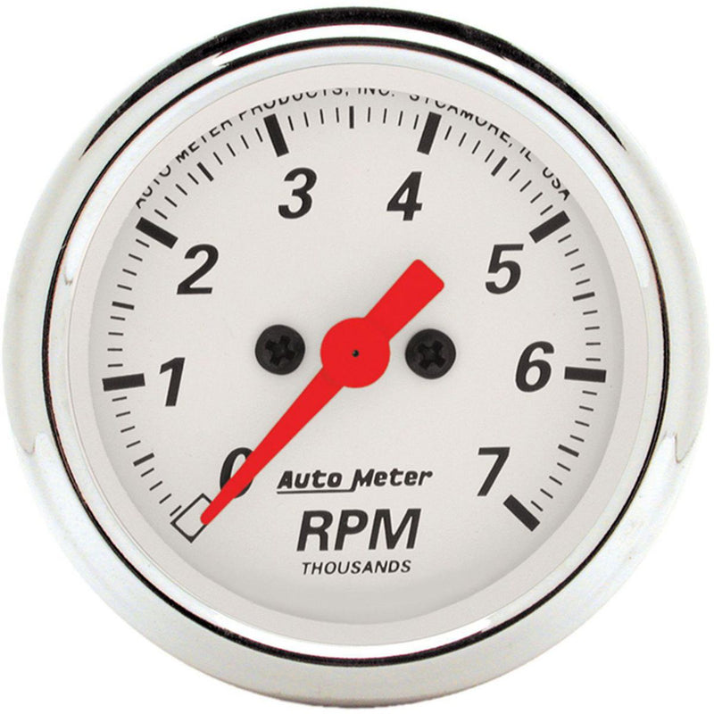 Autometer Arctic White 2-1/16in Tachometer 7000rpm AU1397