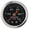 Autometer 1-1/2in Fuel Pressure Gauge Liquid Filled Black
