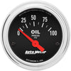 Autometer Trad Chrome 2-1/16in Oil Pressure Gauge