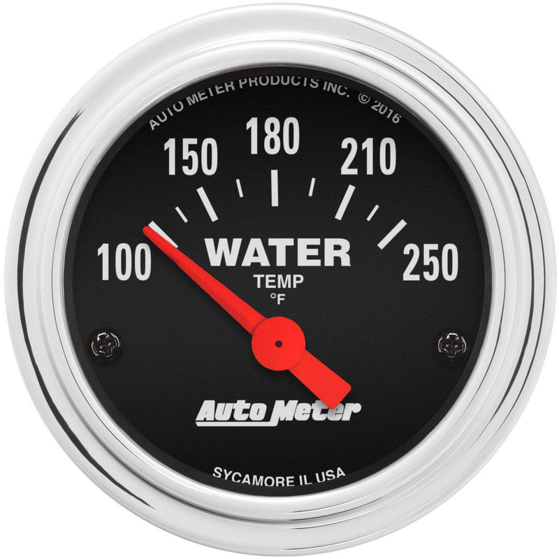 Autometer Trad Chrome 2-1/16in Water Temp Gauge 100-250F