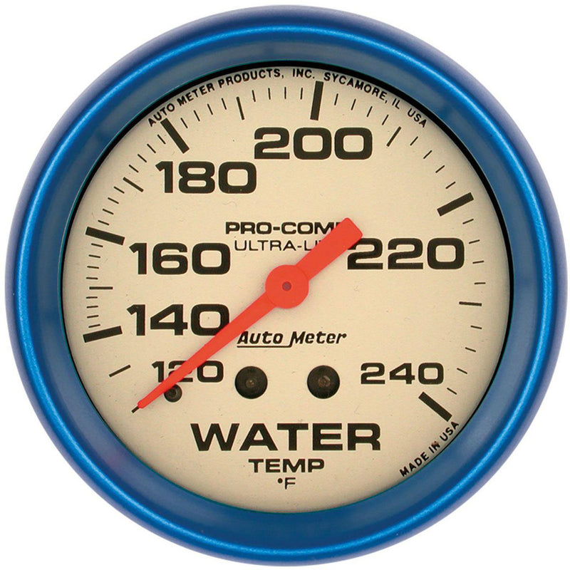 Autometer Ultra Nite 2-5/8in Water Temp Gauge 120-240F