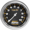Autometer Carbon Fiber 3-3/8in Tachometer 10000rpm AU4798