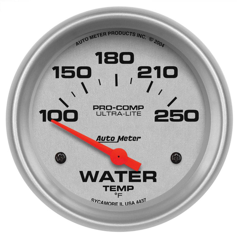 Autometer Ultra-Lite 2-5/8in Water Temp Guage 100-250F