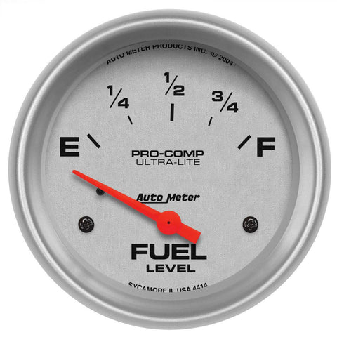 Autometer Ultra-Lite 2-5/8in Fuel Level Gauge 0-90 Ohm