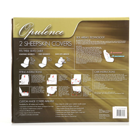 Gear Up Sheep Skin Opulence Seat Covers 30/50 Black