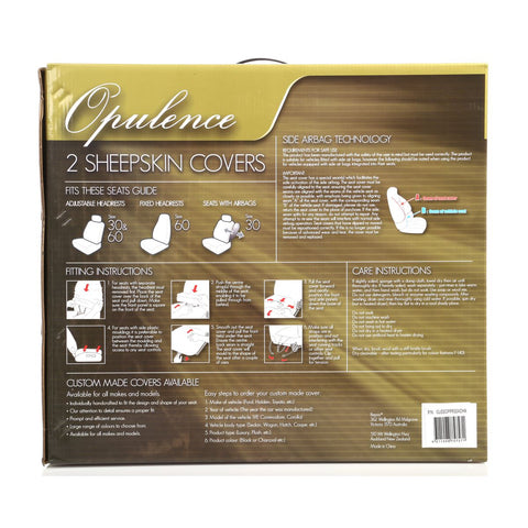 Gear Up Sheep Skin Opulence Seat Covers 30/50 Charcoal