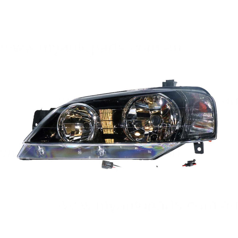 APG All Crash Black Halogen Head Lamp Passenger Side