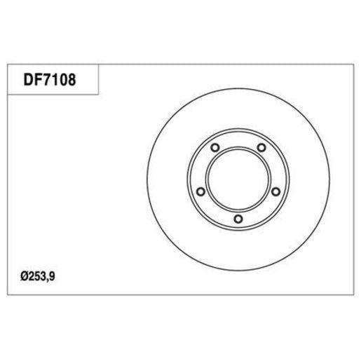 TRW Disc Brake Rotor 253mm DF7108S