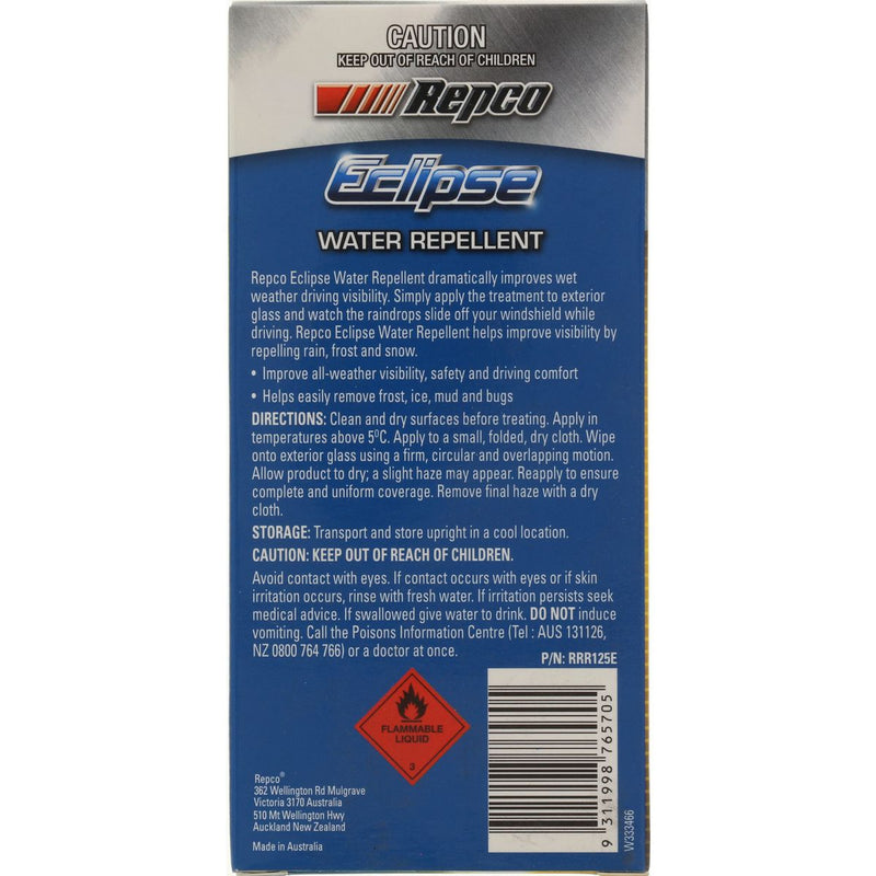 Eclipse Water Repellant Glass Treatment RRR125E