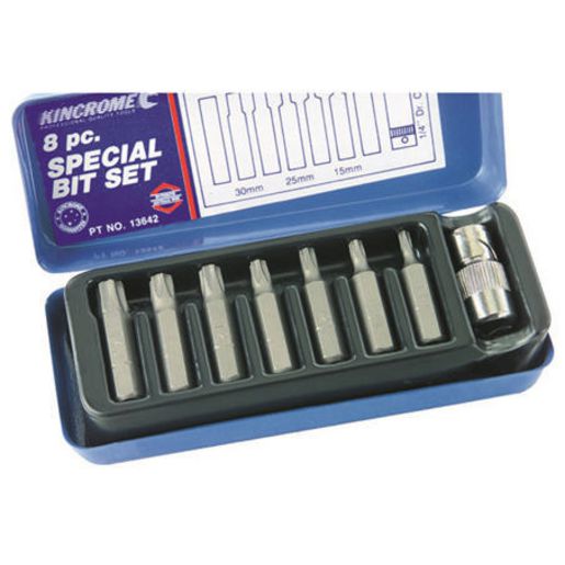 Kincrome Torx Bit Set 8Pc 1/4In Drive 13642