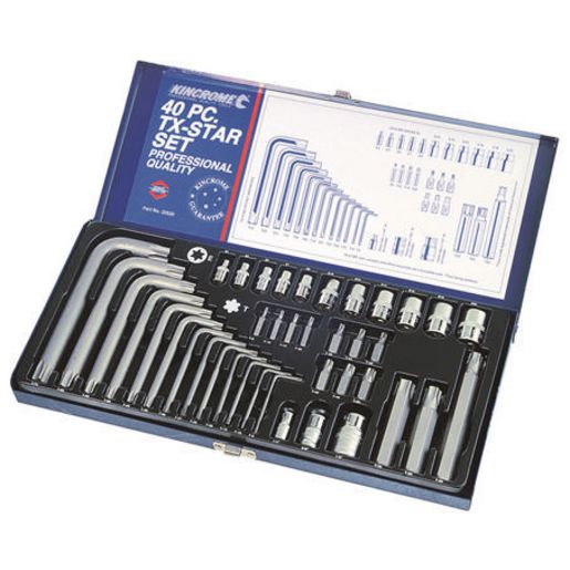 Kincrome Torx Bit & Socket Set 40Pc 1/4In, 3/8In & 1/2In