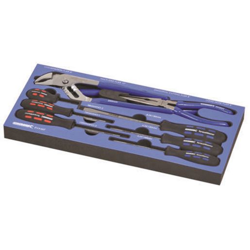 Kincrome Pliers & Screwdriver Set With Eva Tray 10Pc