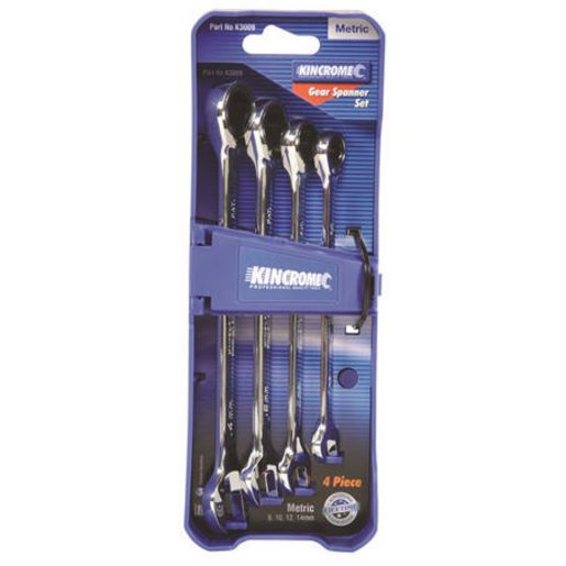 Kincrome Single Way Gear Spanner Set 4Pc Metric K3009
