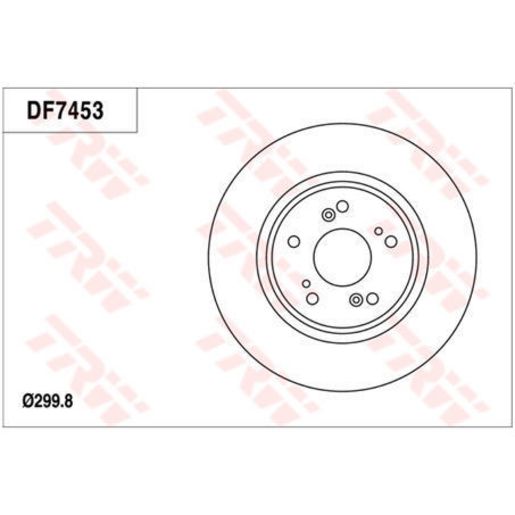 TRW Disc Brake Rotor 299mm DF7453S