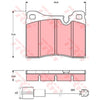 TRW Cotec Brake Pad Set Front GDB270