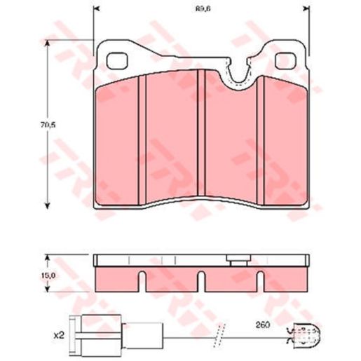 TRW Cotec Brake Pad Set Front GDB270