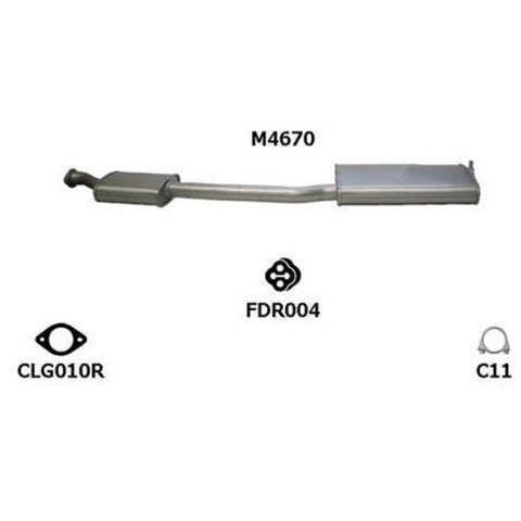 Redback Exhaust Muffler M4670