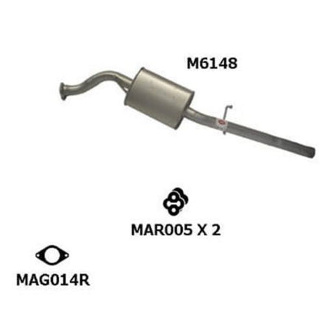 Motoline Exhaust Muffler M6148