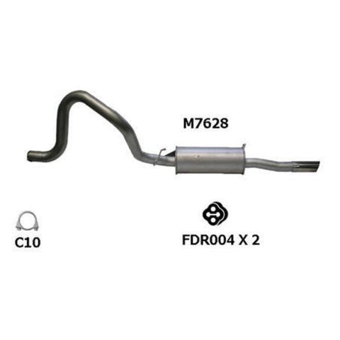 Redback Exhaust Muffler M7628