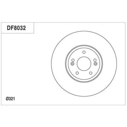 TRW Disc Brake Rotor 321Mm DF8032S
