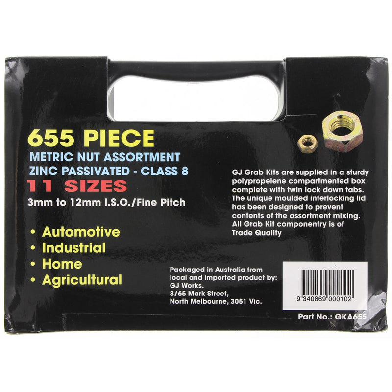 Grab Kit - Metric Hex Nuts GKA655