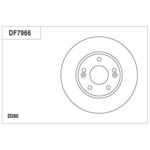 TRW Brake Rotor Single 280mm Front DF7966S