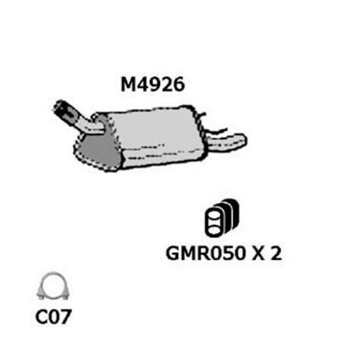 Redback Exhaust Muffler M4926