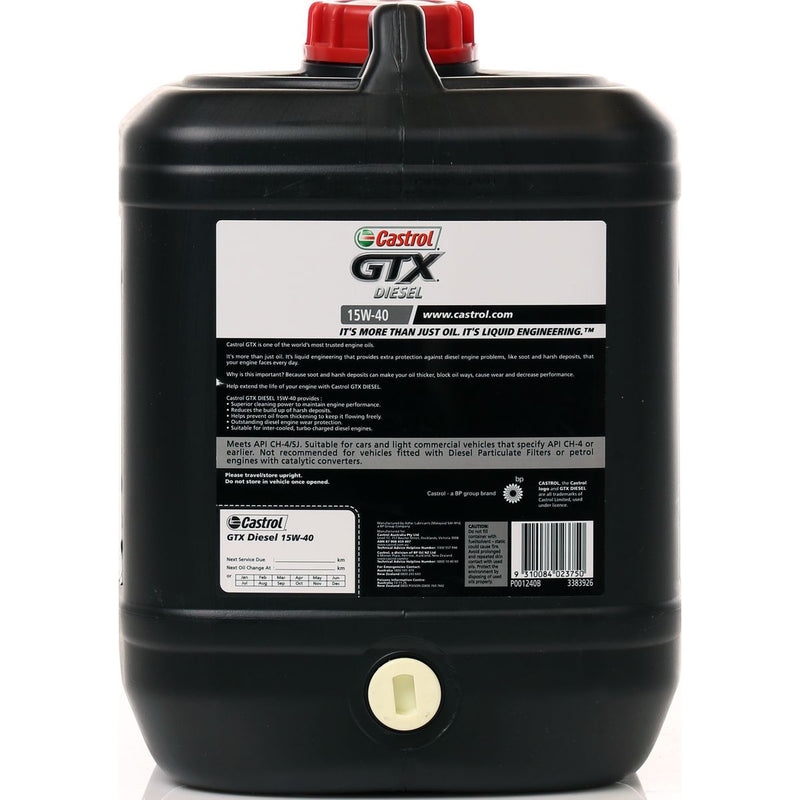 Castrol GTX Diesel 15W-40 Engine Oil 10L 3383926
