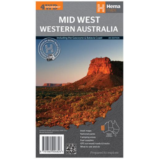 Hema Maps Mid West Western Australia Map 4th Edition