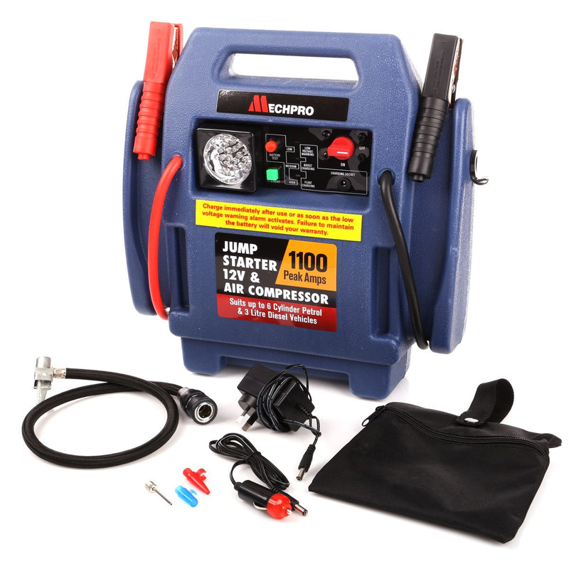Mechpro Jump Starter 12V 1100A With Air Compressor