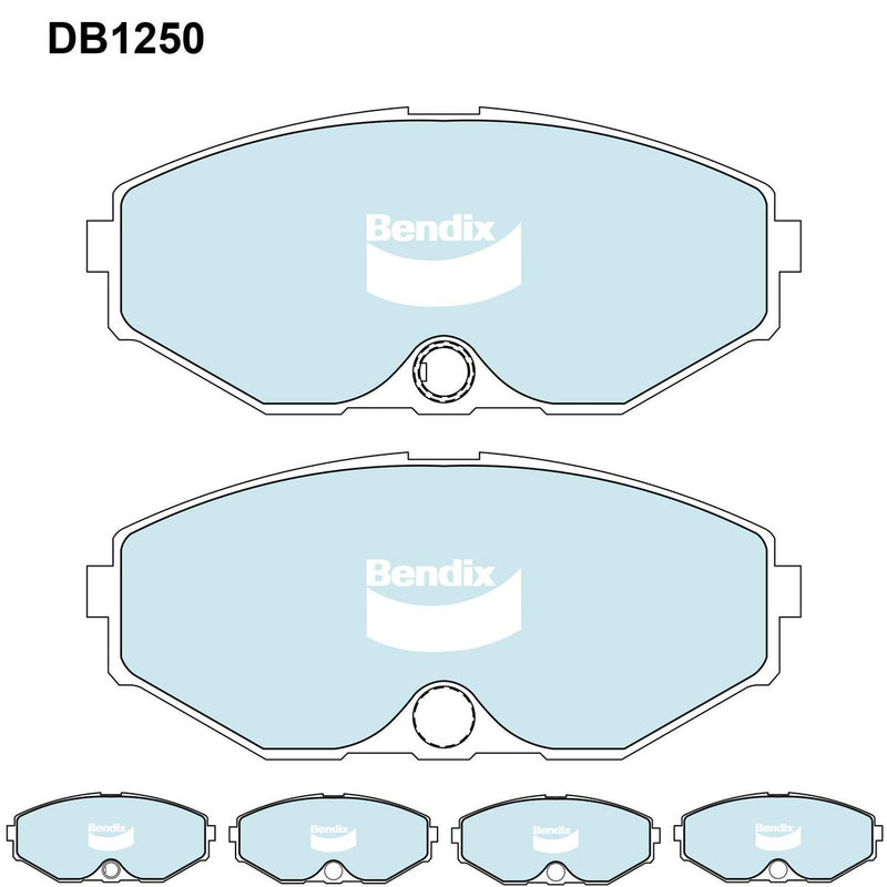 Bendix General CT Brake Pad Set Front DB1250 GCT
